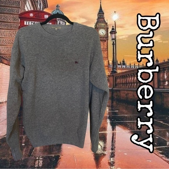 Authentic Burberry Mens Gray Long Sleeve
Pullover Sweater Size S Merino Wool - Picture 1 of 15